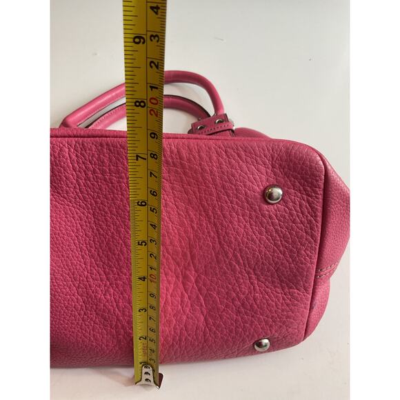 Tignanello Genuine Leather Pink Purse Bag Satchel - Picture 7 of 14